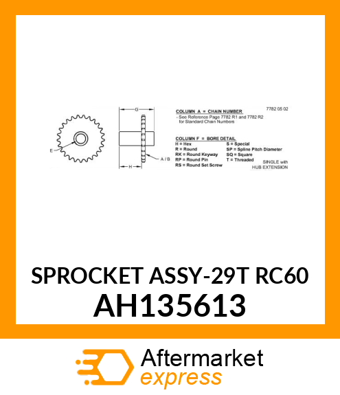 SPROCKET ASSY AH135613