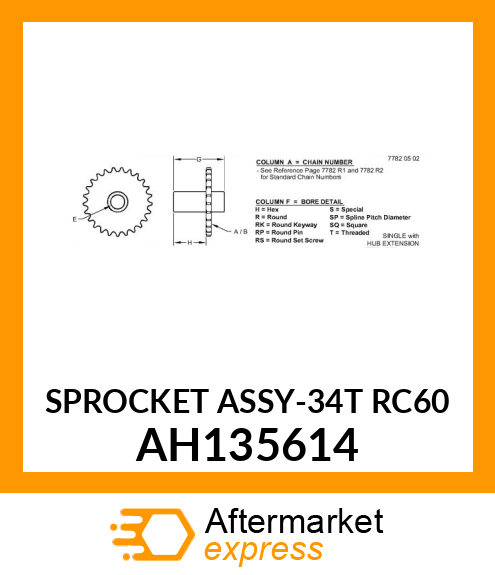 SPROCKET ASSY AH135614