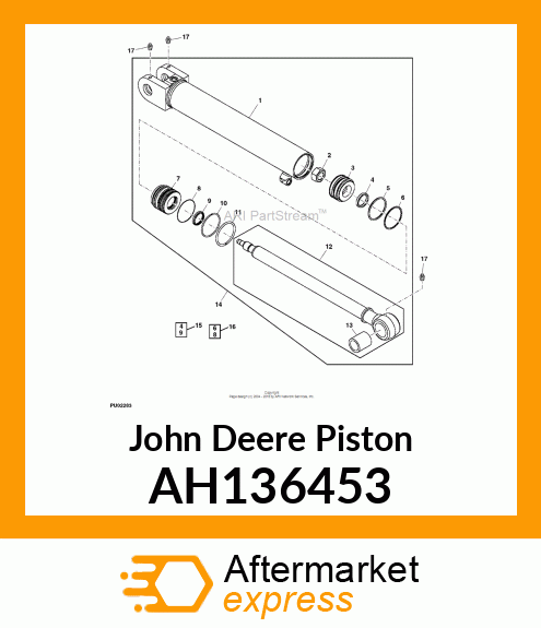 PISTON, UNITIZED, 90 X 45 X 27 AH136453