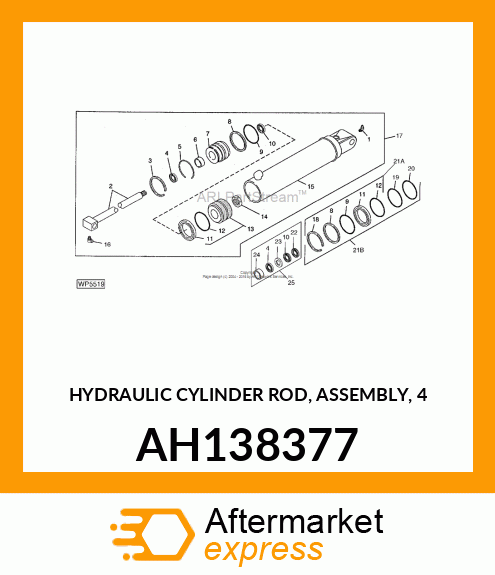 HYDRAULIC CYLINDER ROD, ASSEMBLY, 4 AH138377