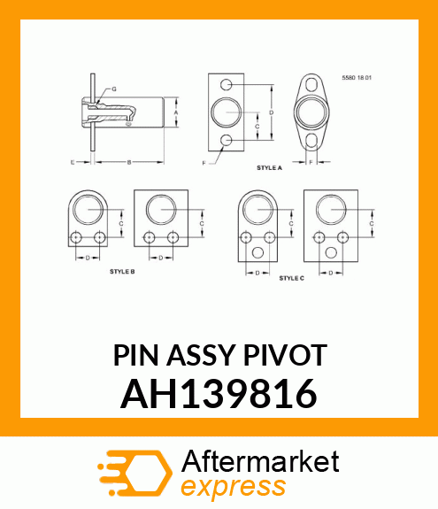 PIN ASSY PIVOT AH139816