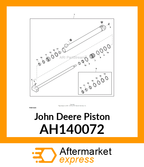 PISTON, UNITIZED, 56 X 32 X 20 AH140072