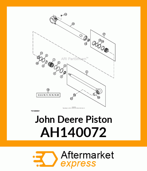 PISTON, UNITIZED, 56 X 32 X 20 AH140072