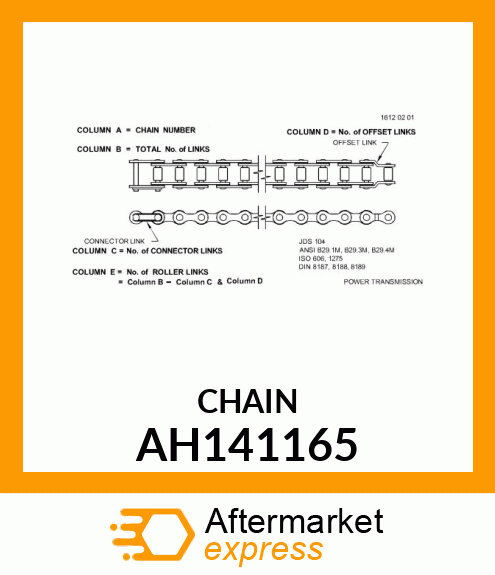 CHAIN ASSY,101 TOTAL LINKS AH141165