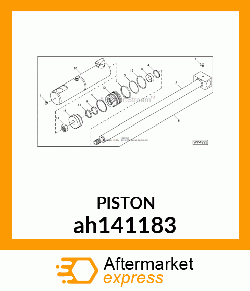 PISTON, UNITIZED, 90 X 50 X 30 ah141183