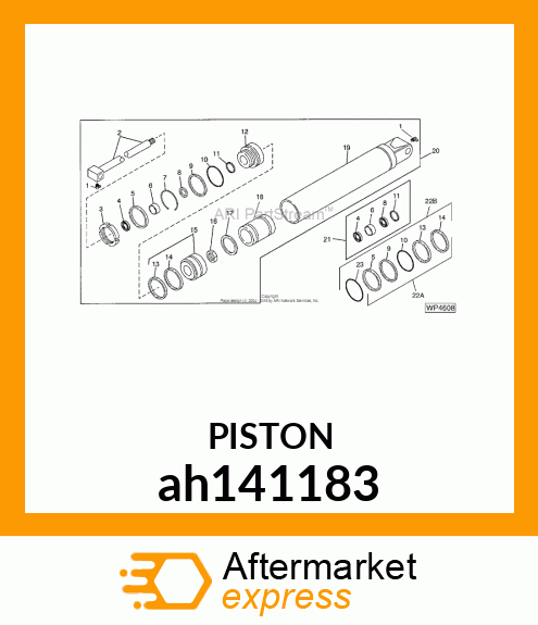 PISTON, UNITIZED, 90 X 50 X 30 ah141183