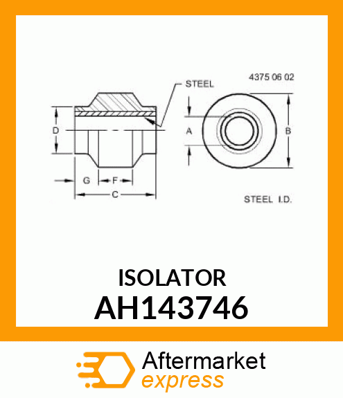 BUSHING, BONDED AH143746