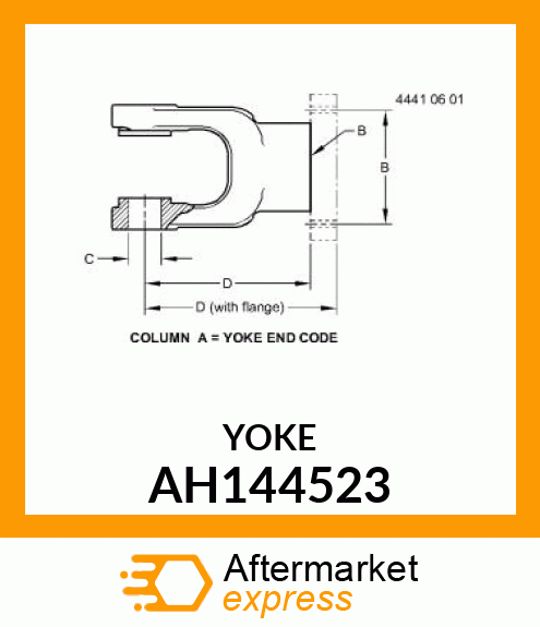 TRACTOR YOKE ASSEMBLY AH144523