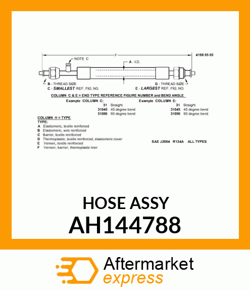 HOSE ASSY AH144788