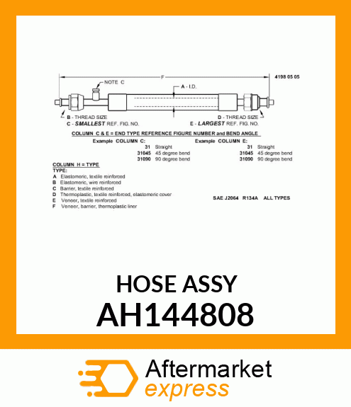 HOSE ASSY AH144808