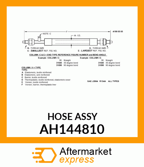 HOSE ASSY AH144810