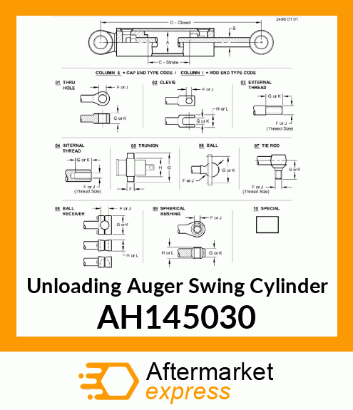 HYDRAULIC CYLINDER, 50X32 AH145030