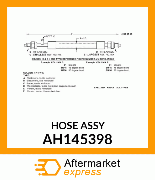 HOSE ASSY AH145398