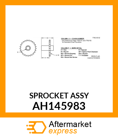 SPROCKET ASSY AH145983