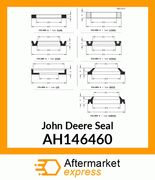 SEAL, PISTON ASSEMBLY, 200 AH146460