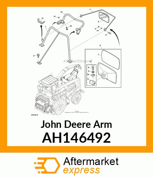 ARM, BRAKE RELEASE PEDAL AH146492