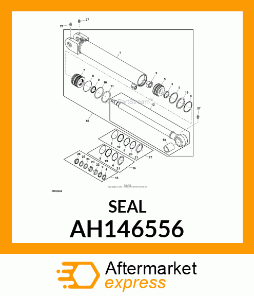 SEAL, WIPER,45ROD,FOR 125 AH146556