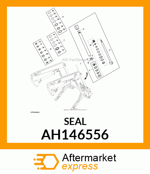 SEAL, WIPER,45ROD,FOR 125 AH146556