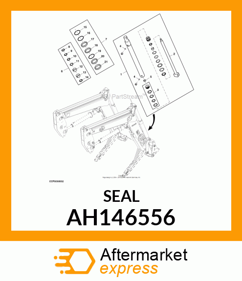 SEAL, WIPER,45ROD,FOR 125 AH146556