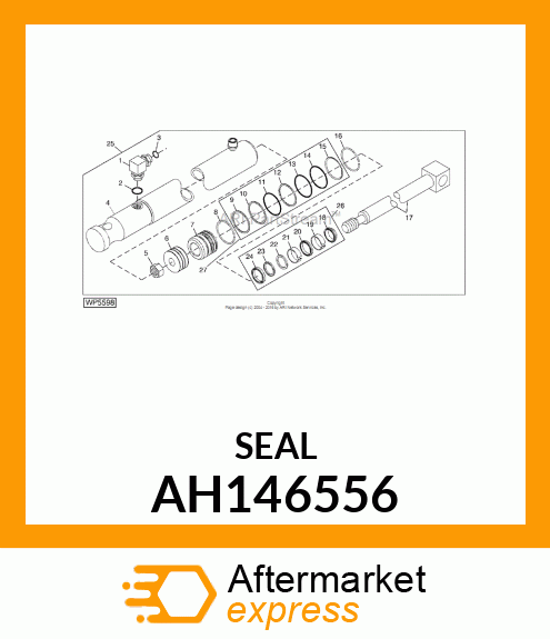 SEAL, WIPER,45ROD,FOR 125 AH146556