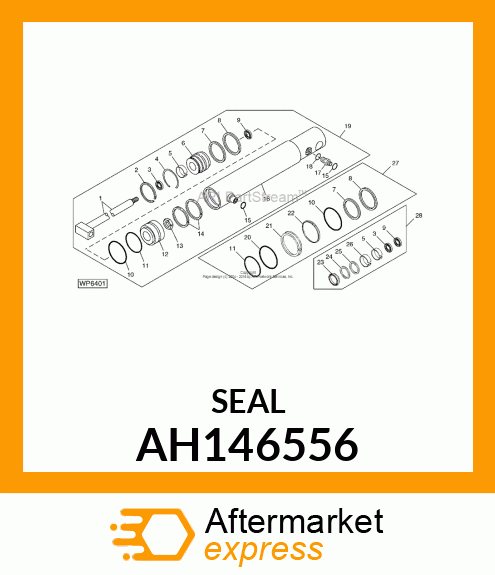 SEAL, WIPER,45ROD,FOR 125 AH146556