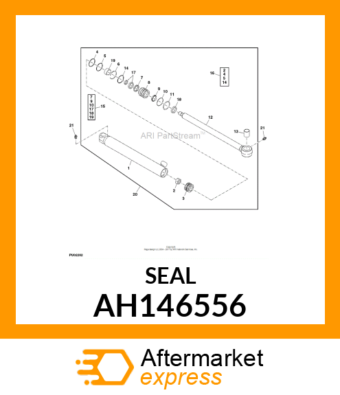 SEAL, WIPER,45ROD,FOR 125 AH146556