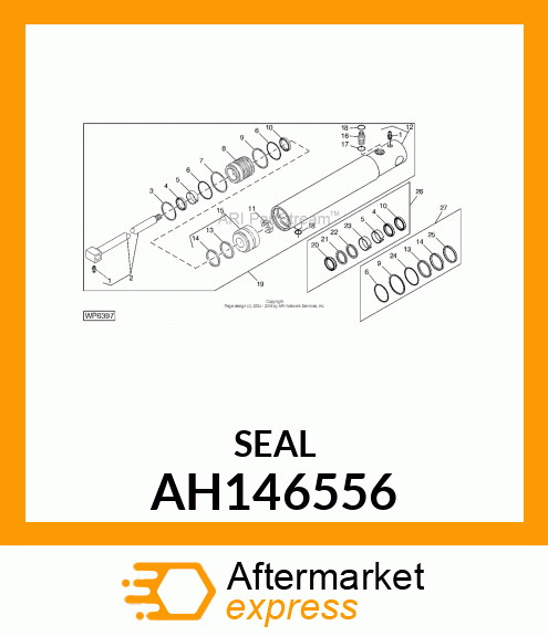 SEAL, WIPER,45ROD,FOR 125 AH146556