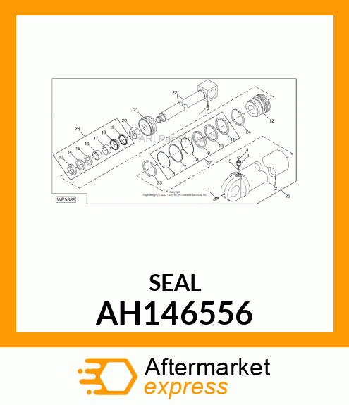 SEAL, WIPER,45ROD,FOR 125 AH146556