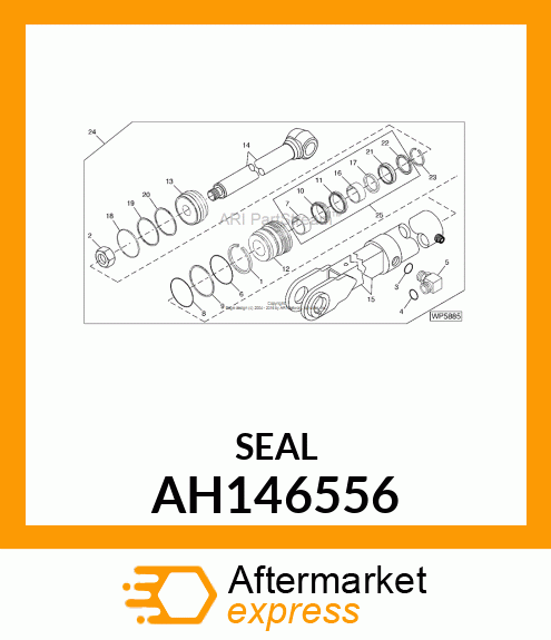 SEAL, WIPER,45ROD,FOR 125 AH146556