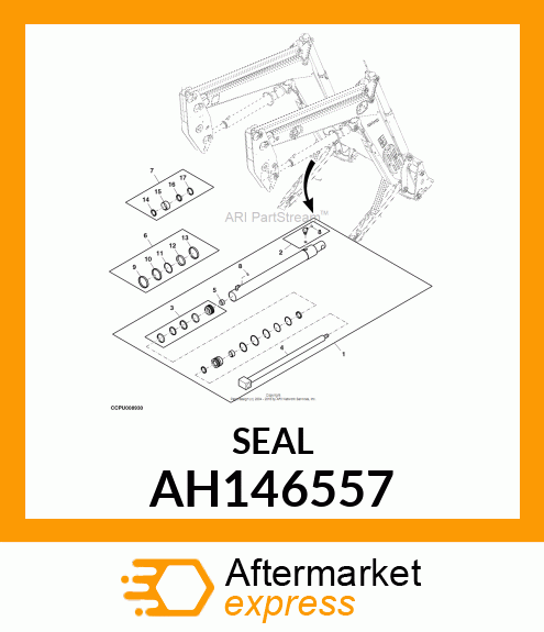 SEAL, WIPER,50ROD,FOR 125 AH146557