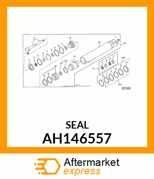 SEAL, WIPER,50ROD,FOR 125 AH146557