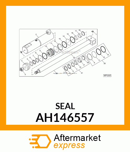 SEAL, WIPER,50ROD,FOR 125 AH146557