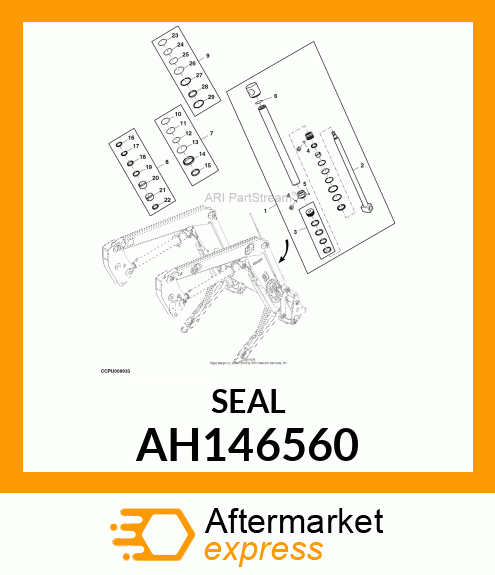 SEAL, BUFFER,45ROD,125 AH146560