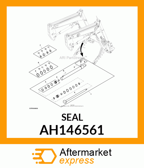 SEAL, BUFFER,50ROD,125 AH146561