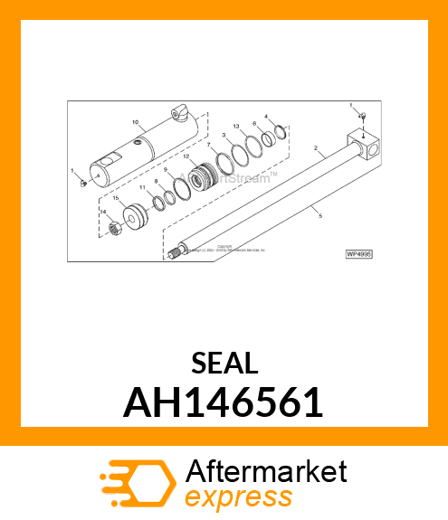 SEAL, BUFFER,50ROD,125 AH146561