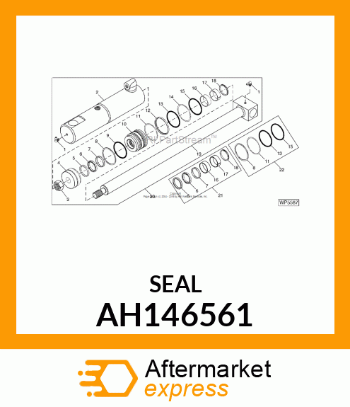 SEAL, BUFFER,50ROD,125 AH146561