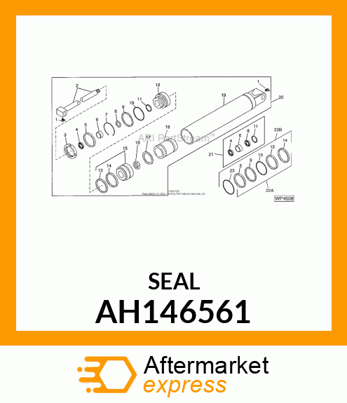 SEAL, BUFFER,50ROD,125 AH146561