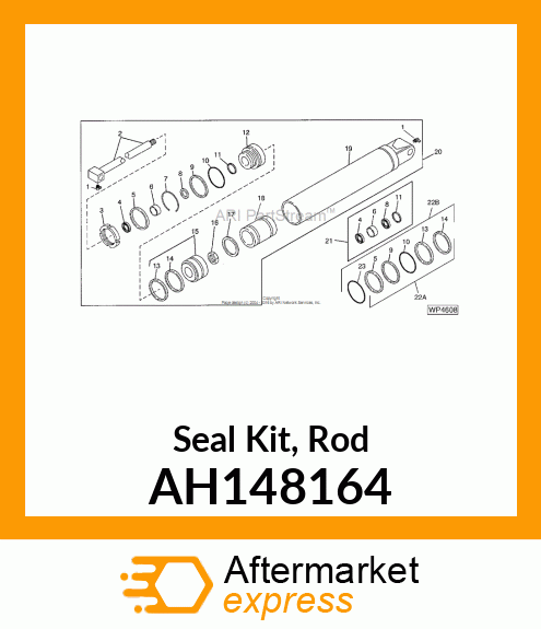 Hydraulic Cylinder Kit - KIT,ROD SEAL,50 DIA AH148164