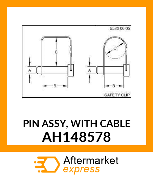 PIN ASSY, WITH CABLE AH148578