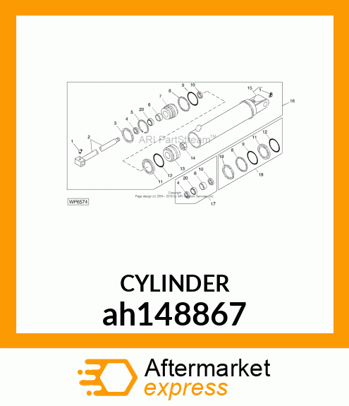 HYDRAULIC CYLINDER, 56X32 ah148867