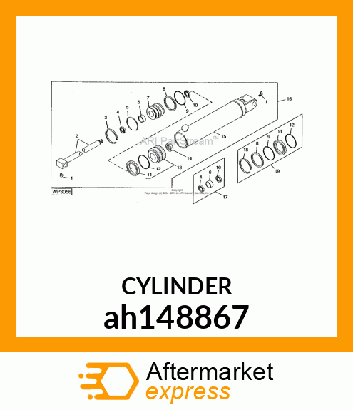 HYDRAULIC CYLINDER, 56X32 ah148867