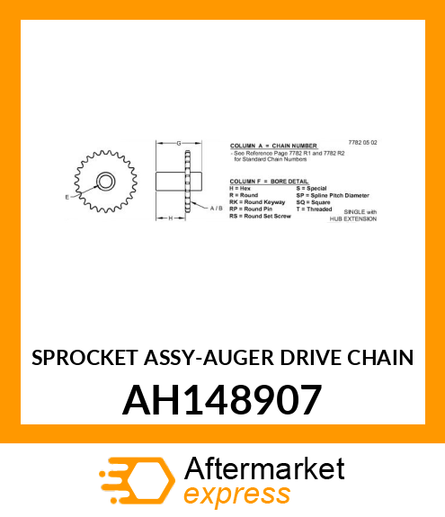 SPROCKET ASSY AH148907