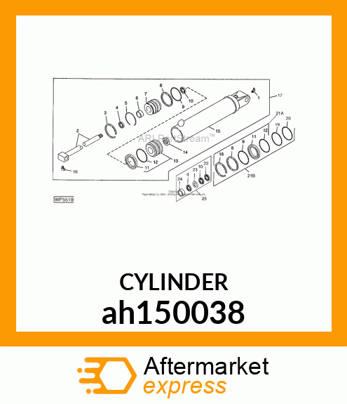 HYDRAULIC CYLINDER, 63X40 ah150038