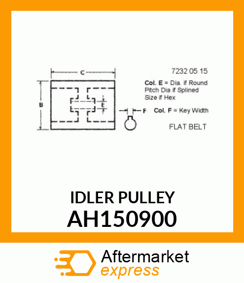 PULLEY IDLER 165.1 O.D. AH150900