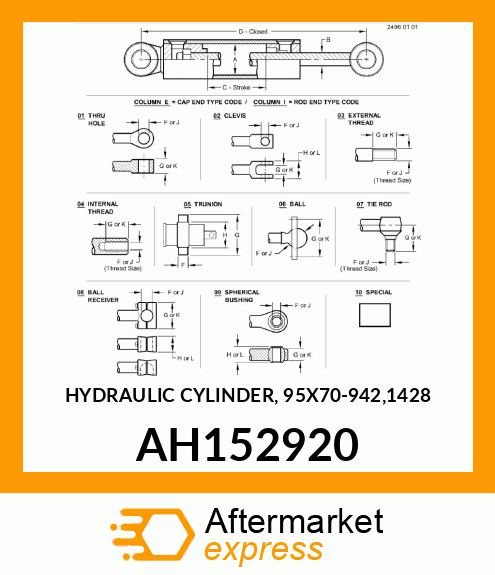 Hydraulic Cylinder Barrel AH152920