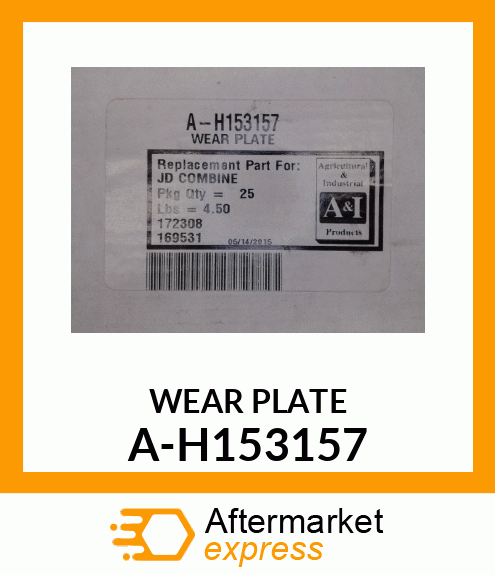 Wear Plate - WEAR PLATE A-H153157