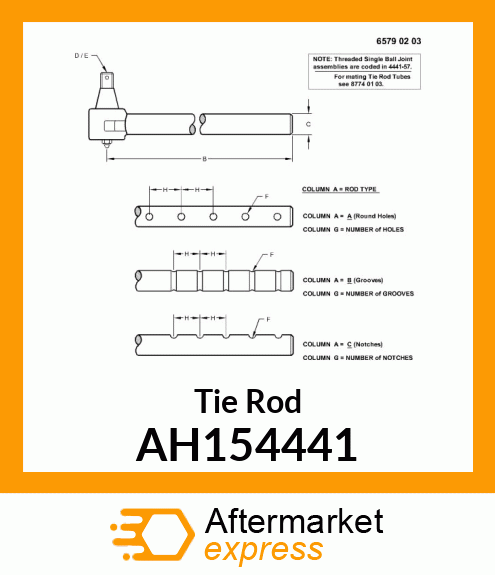 ROD ASSY, TIE ROD AH154441