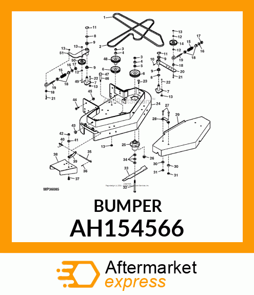 BUMPER, BUMPER, RUBBER AH154566