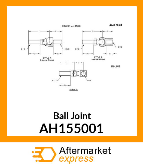 BALL JOINT ASSEMBLY AH155001