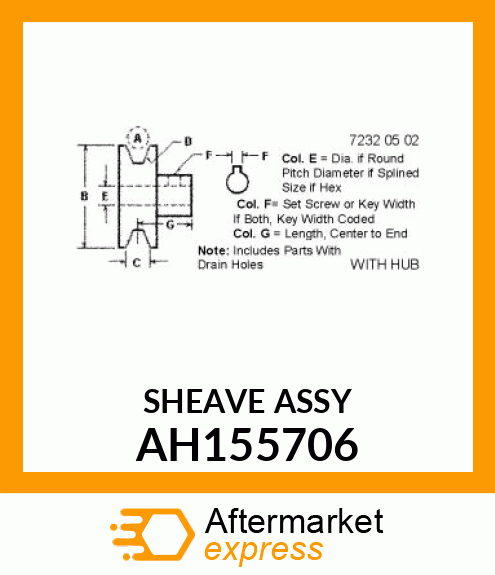 SHEAVE ASSY AH155706